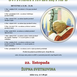 Proslava sv. Ivana Pavla II., pape u Jelkovcu